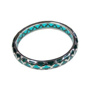 Inox Women's Stainless Steel Green Enamel Bracelet